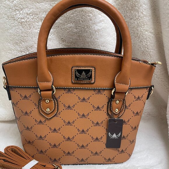 Wendy Keen Beautiful Camel Colored Everyday Stachel w/Shoulder Strap - Picture 1 of 11